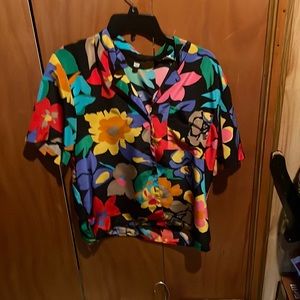 Vintage print button up
